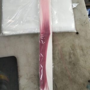 Baal Synthetic Straight Hair Extension Stripes For Women And Girls Pink Color