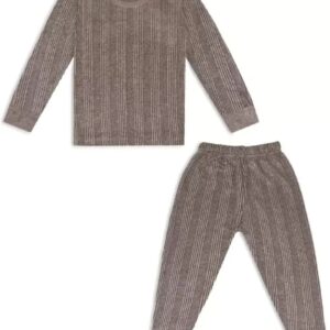 Kids Boys Thermal Top Pyjama Set Brown Size 30