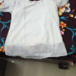 Woman Urbane Elegant Women Tops Tunics White Size Xl