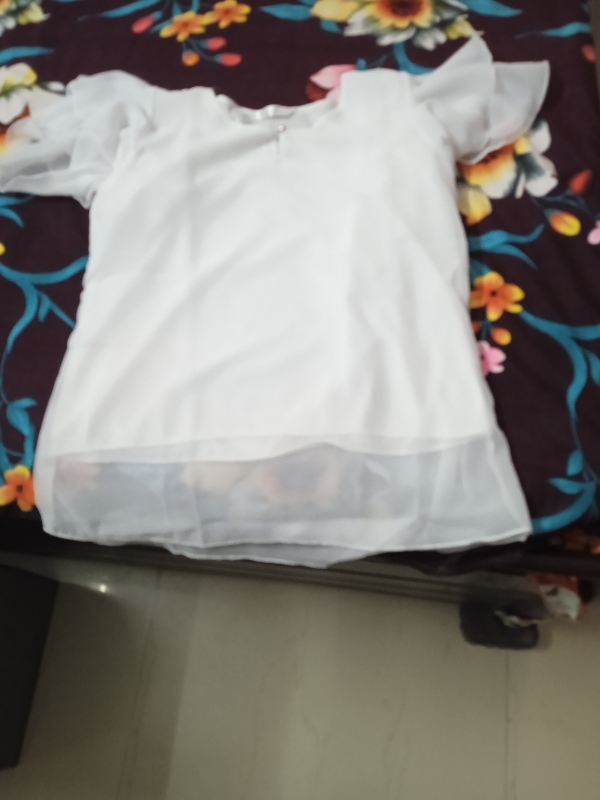 Woman Urbane Elegant Women Tops Tunics White Size Xl