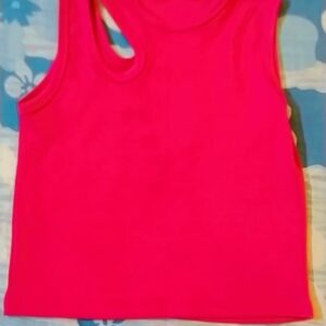 Woman Crop Short Top Pink Colour Size M
