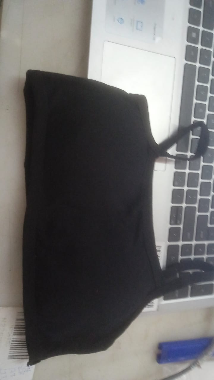 Women Strap Fancy Padded Bra Black Colour Size M