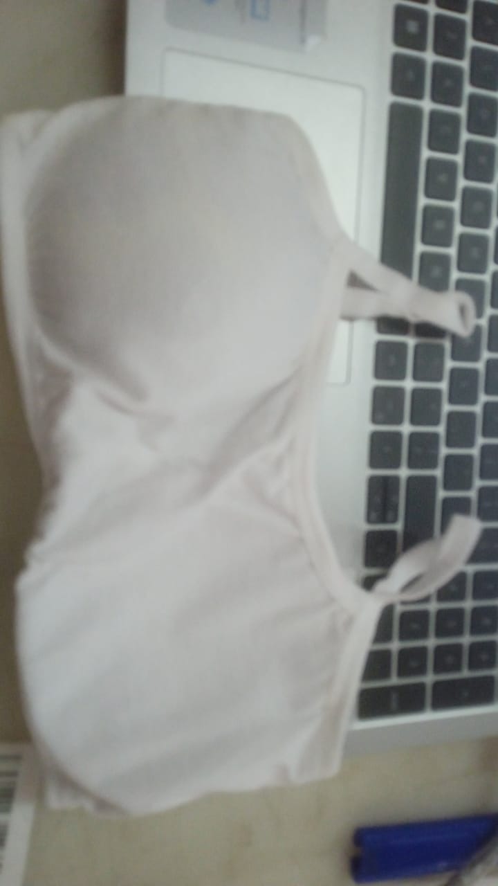 Woman Strap Fancy Padded Bra White Colour Size M