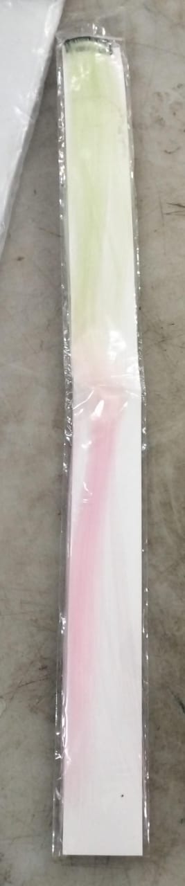 Baal Synthetic Straight Hair Extension Stripes For Women And Girls Green Pink Color