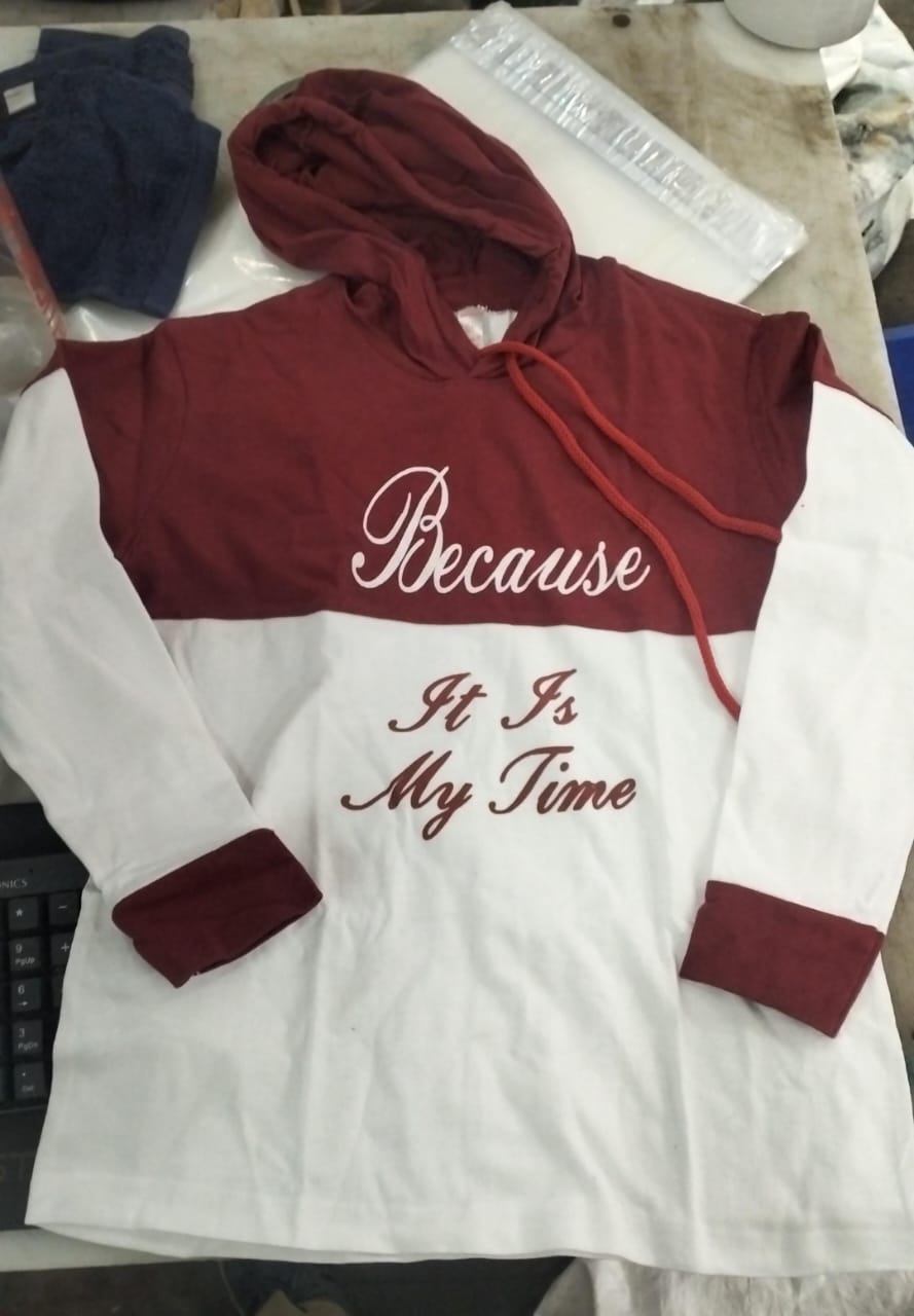 Men White Red Sweatshirt Size 34