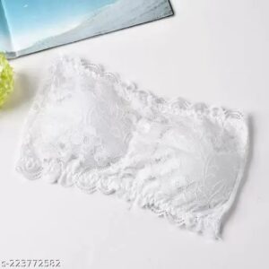 Women Fancy Stylish Sai Women Tube Lightly Padded Bra White Colour Size 30