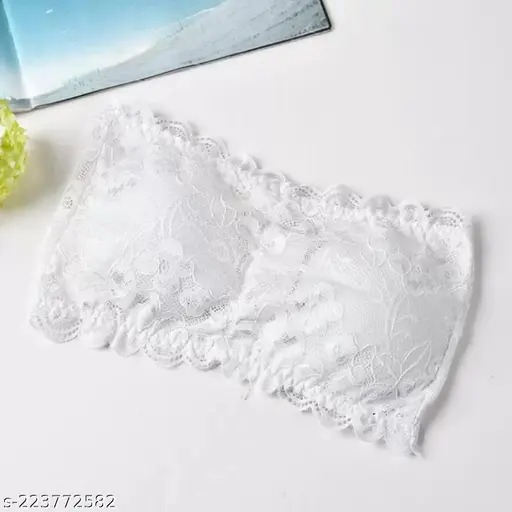 Women Fancy Stylish Sai Women Tube Lightly Padded Bra White Colour Size 30