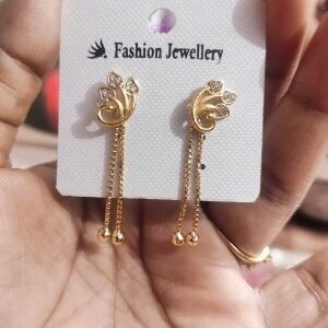 Woman Earring Set Golden Color