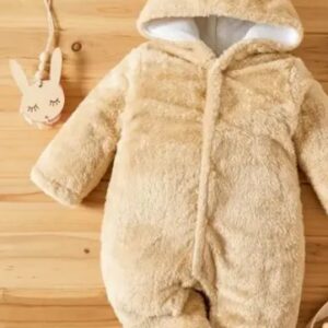 Brandonn Unisex Baby Flannel Reversible Jumpsuit Panda Style In Cream Size 69 Month