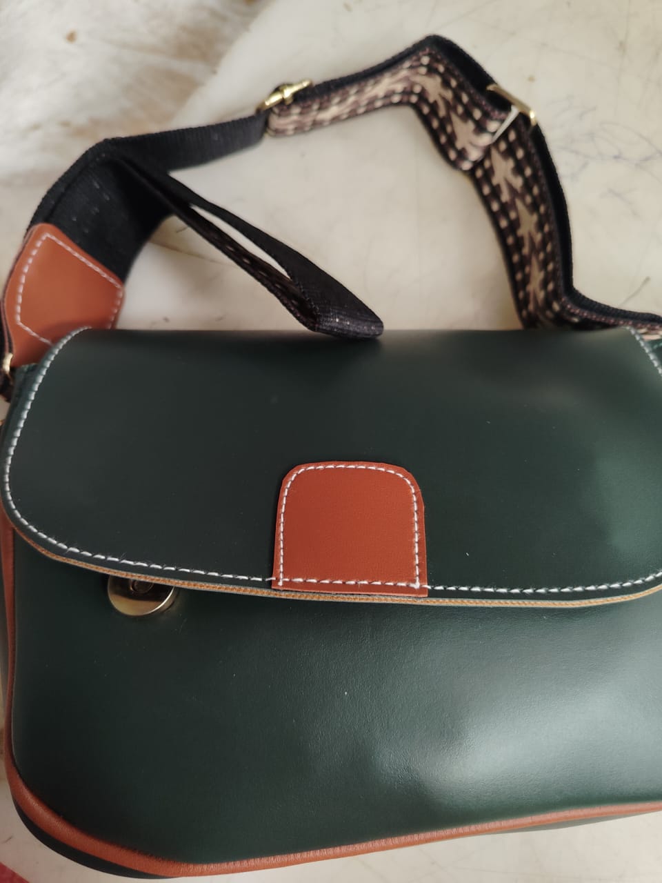 Dark Green Colour Sling Bag For Women