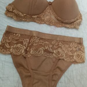 Women Brown Color Bra With Panty Size 30