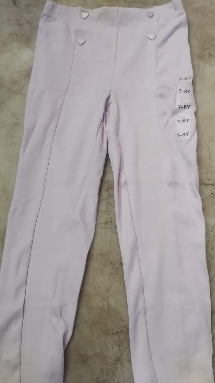 Legging For Kid Girl Lavender Colour Size 7 To 8 Yr