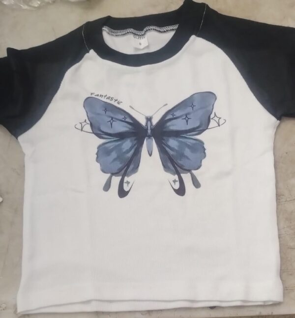 Top For Girl White And Black Size S