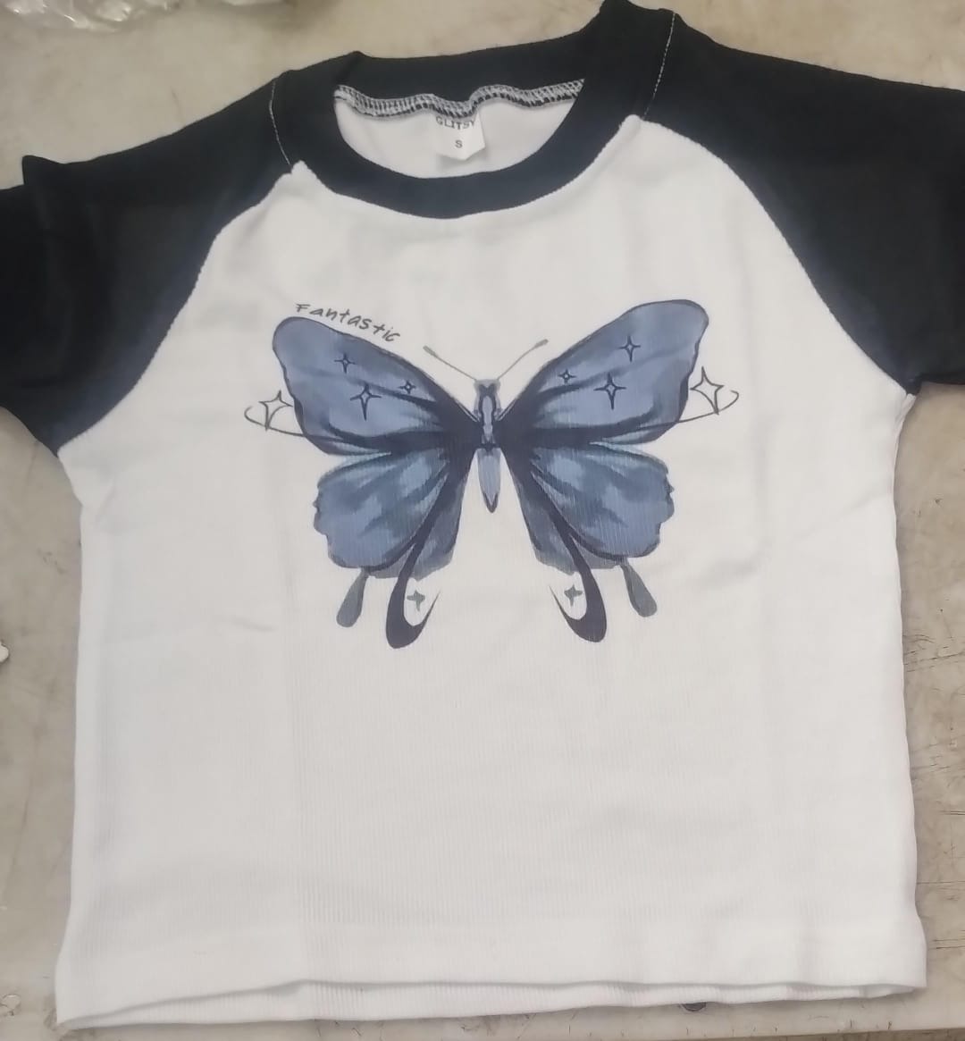 Top For Girl White And Black Size S