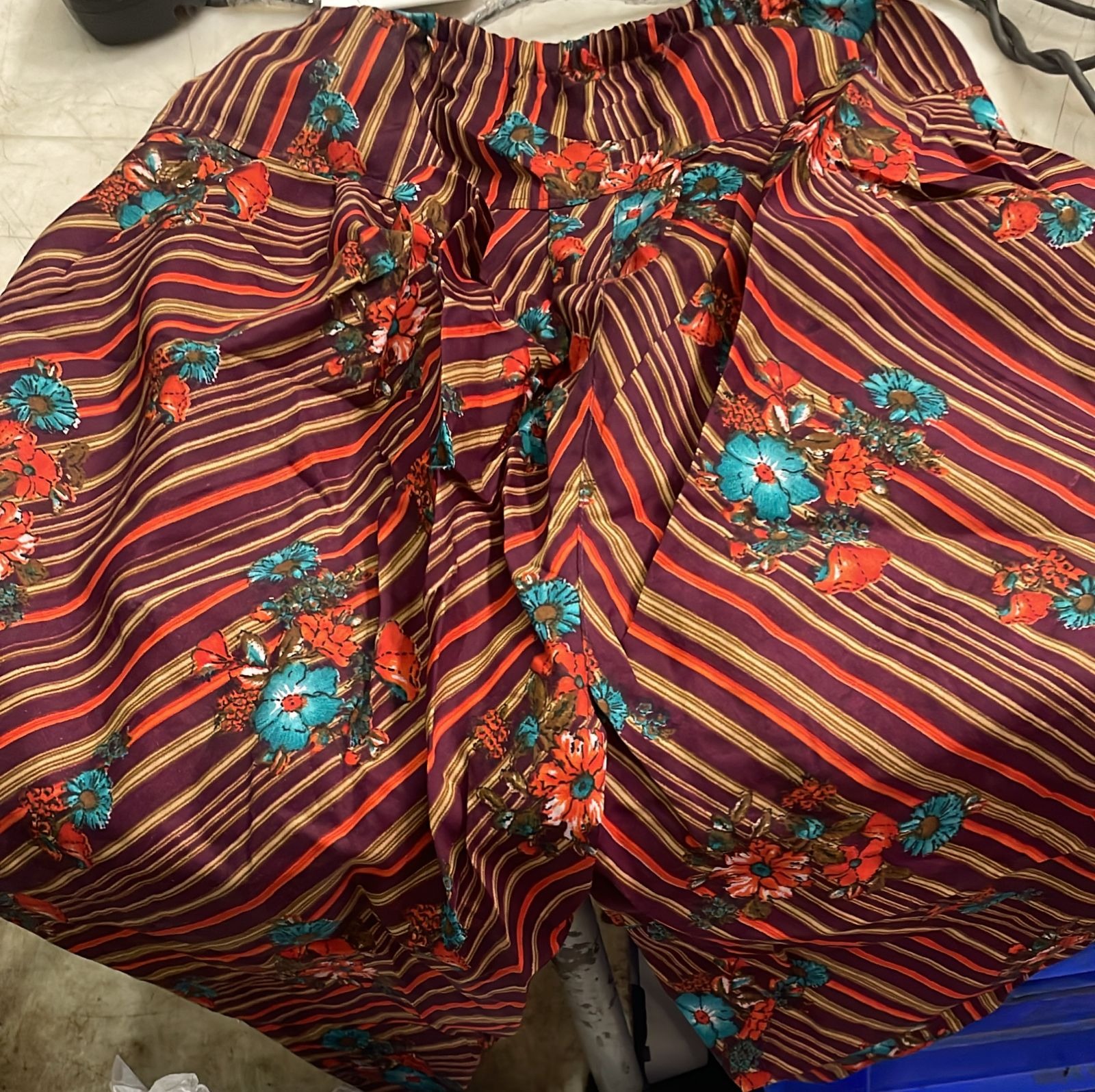 Girl Multicolor Printed Salwar Size M