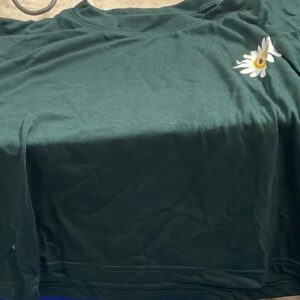 Women Green Printed Half Sleeve Top Size Xl