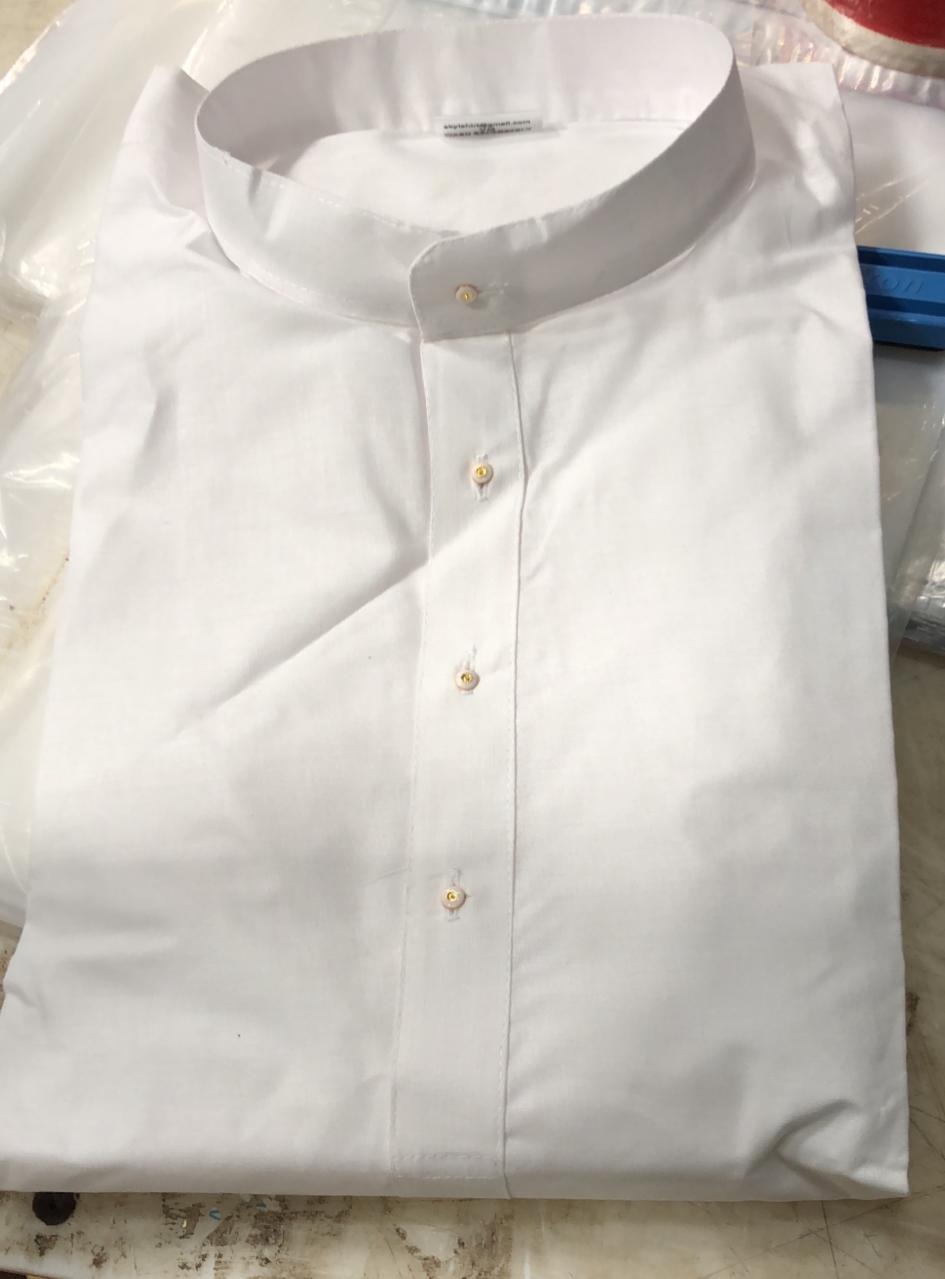 White Color Kurta With Pyjama For Women Size L