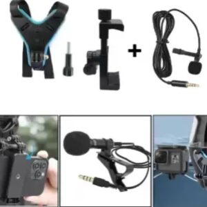 Bureau Helmet Strap Camera Mount And Mic Black