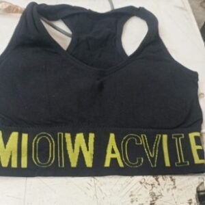 Women Sports Bra Black Colour Size M