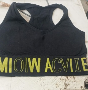 Women Sports Bra Black Colour Size M