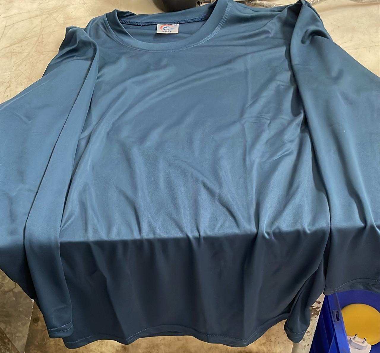 Men Teal Color T Shirt Full Sleeve Size M