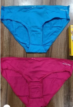 Fruit Of The Loom Flex Mini Sky Blue And Dark Pink Panty Size L Pack Of 2