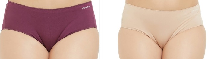 Fruit Of The Loom Beige And Red Violet Panty Size S Pack Of 2