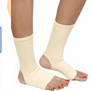 Ankle Support Brace Cap Wrap Pad For Men And Women In Cream Colour