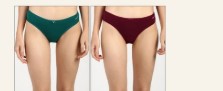 Fruit Of The Loom Green And Marrone Panty For Women Size Xl Pack Of 2
