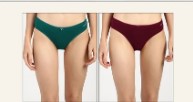 Fruit Of The Loom Green And Marrone Panty For Women Size M Pack Of 2