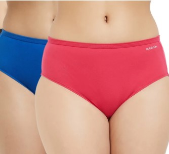 Fruit Of The Loom Pink And Sky Blue Panty For Women Size Xl Pack Of 2