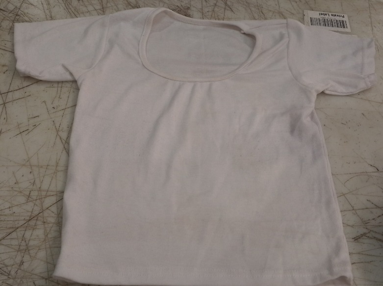 Women White Crop Top Size M