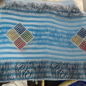 Women Light Blue Colour Banarasi Cotton Blended Saree