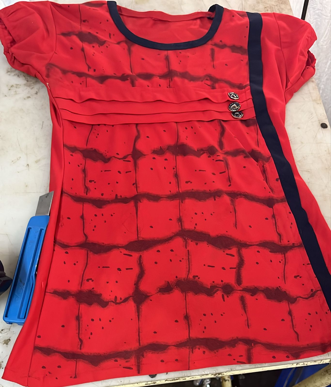 Kid Girls Floral Red Colour Top Size 8 Years