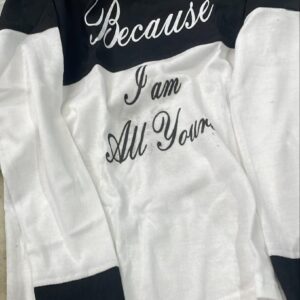 Kids White And Black Printed T Shirt Full Sleeve Size 32