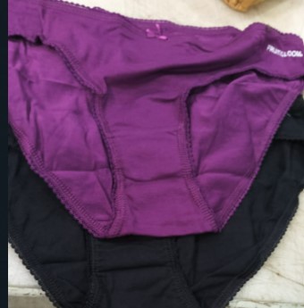 Fruit Of The Loom Black And Purple Panty For Women Size Xxl Pack Of 2