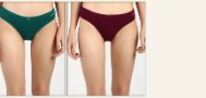 Fruit Of The Loom Green And Marrone Panty For Women Size M Pack Of 2