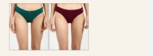 Fruit Of The Loom Marrone And Green Panty For Women Size Xxl Pack Of 2