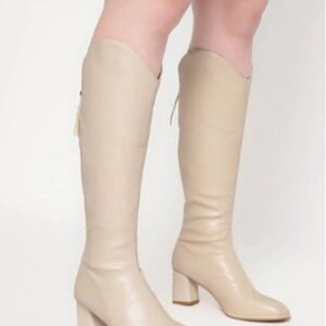 Off White Pu High End Fashion Stylish Long Boots For Girls Tc Rs3704 Owh Size 7