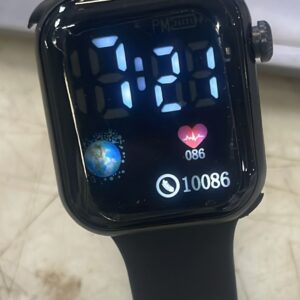 Black Color Led Watch For Unisex