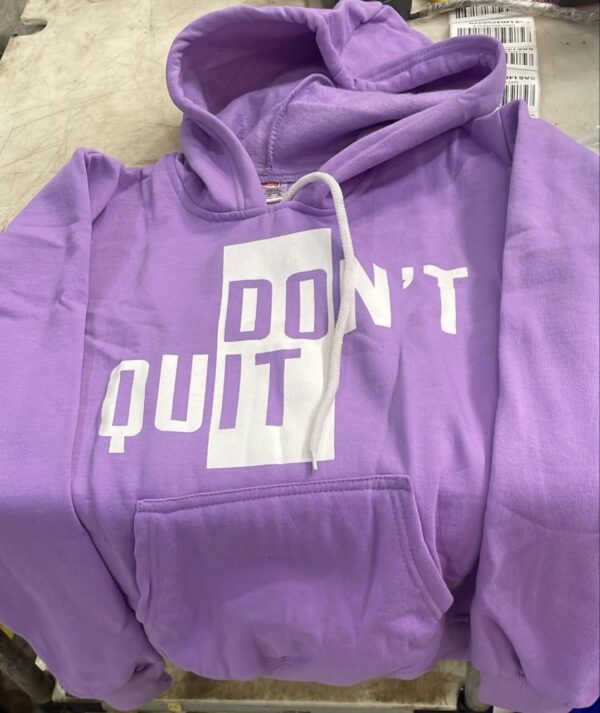 Unisex Lavender Printed Hoodie Size S