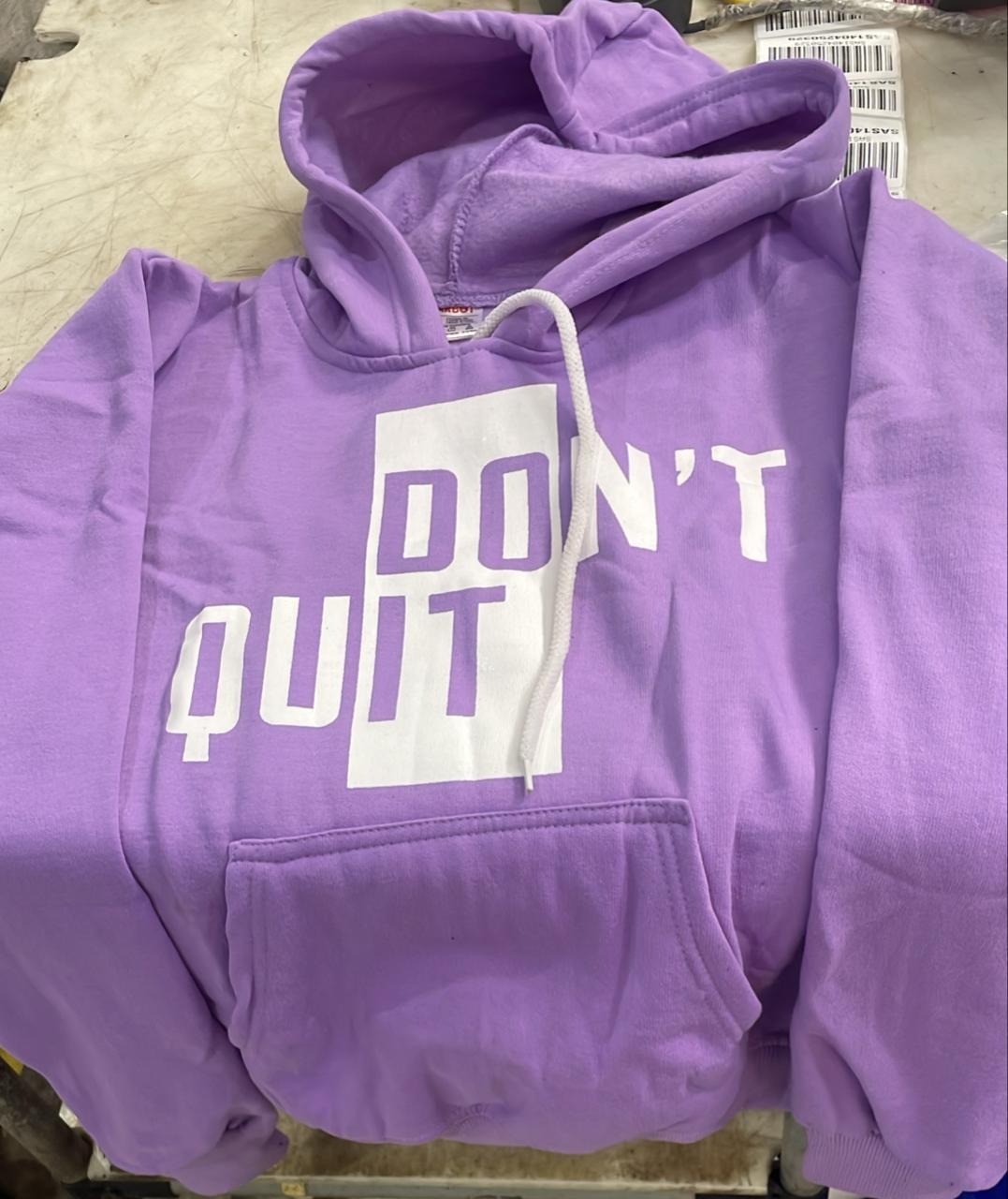 Unisex Lavender Printed Hoodie Size S