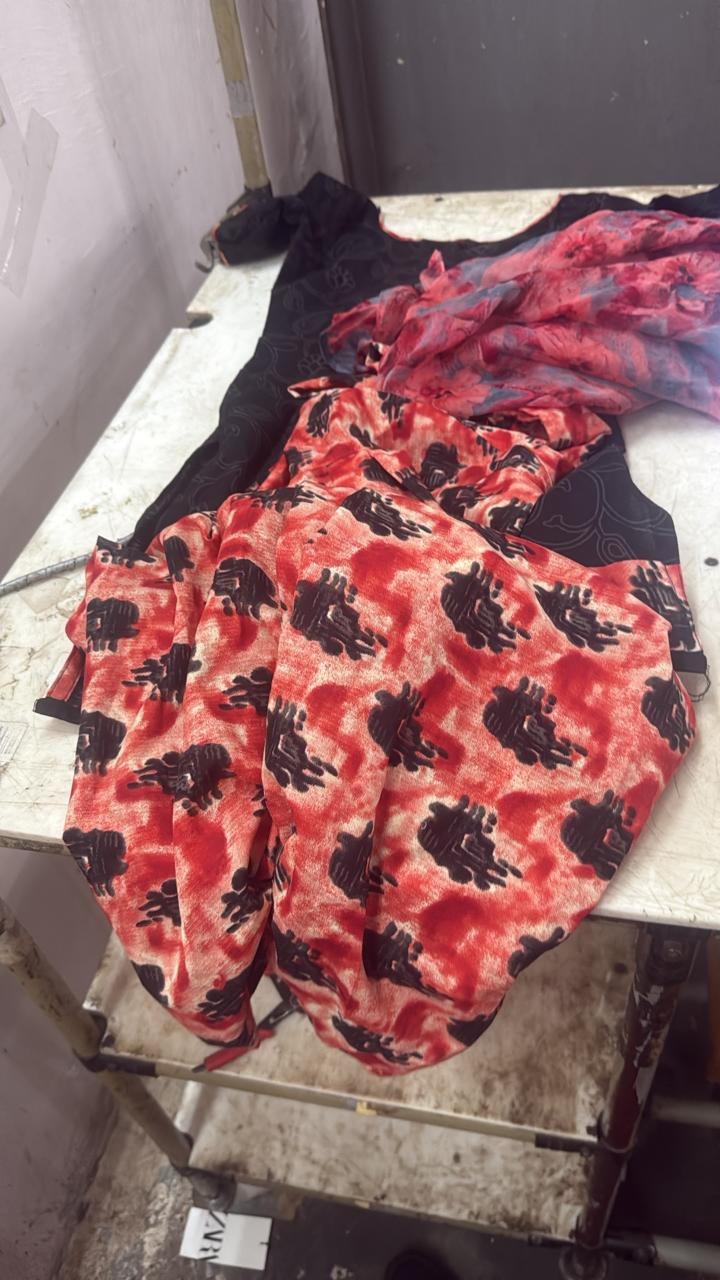 Kids Girl Black And Red Color Suit With Dupatta Size 7 To 8 Year Kids Girl