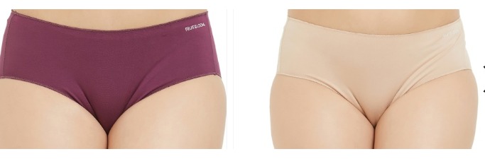 Fruit Of The Loom Cream And Wine Panty For Women Size Xl Pack Of 2