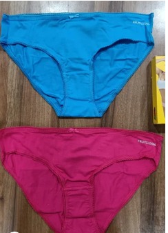 Fruit Of The Loom Sky Blue And Pink Panty Size M Pack Of 2
