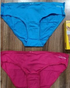 Fruit Of The Loom Sky Blue And Pink Panty For Women Size M Pack Of 2