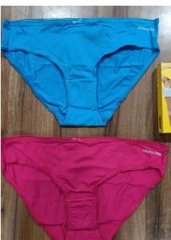 Fruit Of The Loom Sky Blue And Pink Panty For Women Size M Pack Of 2