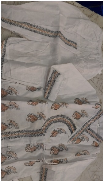 Kids White Dhoti Kurta Printed Size 18 Months