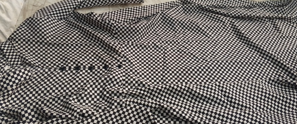 Women Black And White Frock Size L