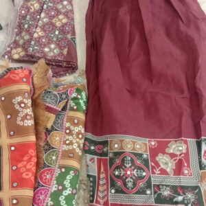 Maroon Color Lagdi Patta Gaji Silk Lehenga Choli For Women Size L
